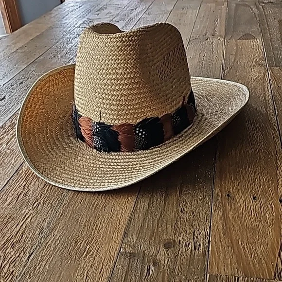 Hush Puppies Accessories Vintage Hush Puppies Cowboy Hat Tan